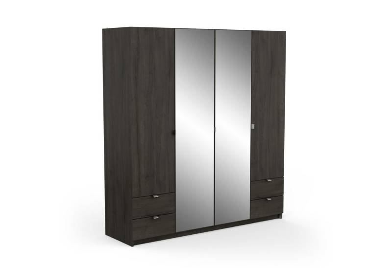 PREISBRECHER Drehtürenschrank MELLIE2 in Eiche Waterford - 178,1x191,5x51,4cm (BxHxT) von PREISBRECHER