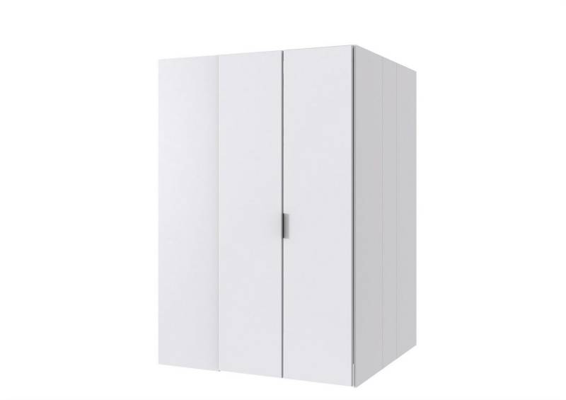 freiraum Drehtürenschrank NORDERNEY begehbar, 9 Böden, Stange, Spiegel, in WEISS - 135x197x97cm (BxHxT) von freiraum