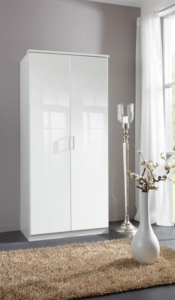 Wimex Drehtürenschrank in HOCHGLANZ LACK WEISS - 91x199x58cm (BxHxT) von Wimex
