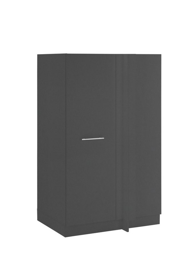 freiraum Eckschrank LAUNDREEZY in Anthrazit, Holzwerkstoff - 100x162x68cm (BxHxT) von freiraum