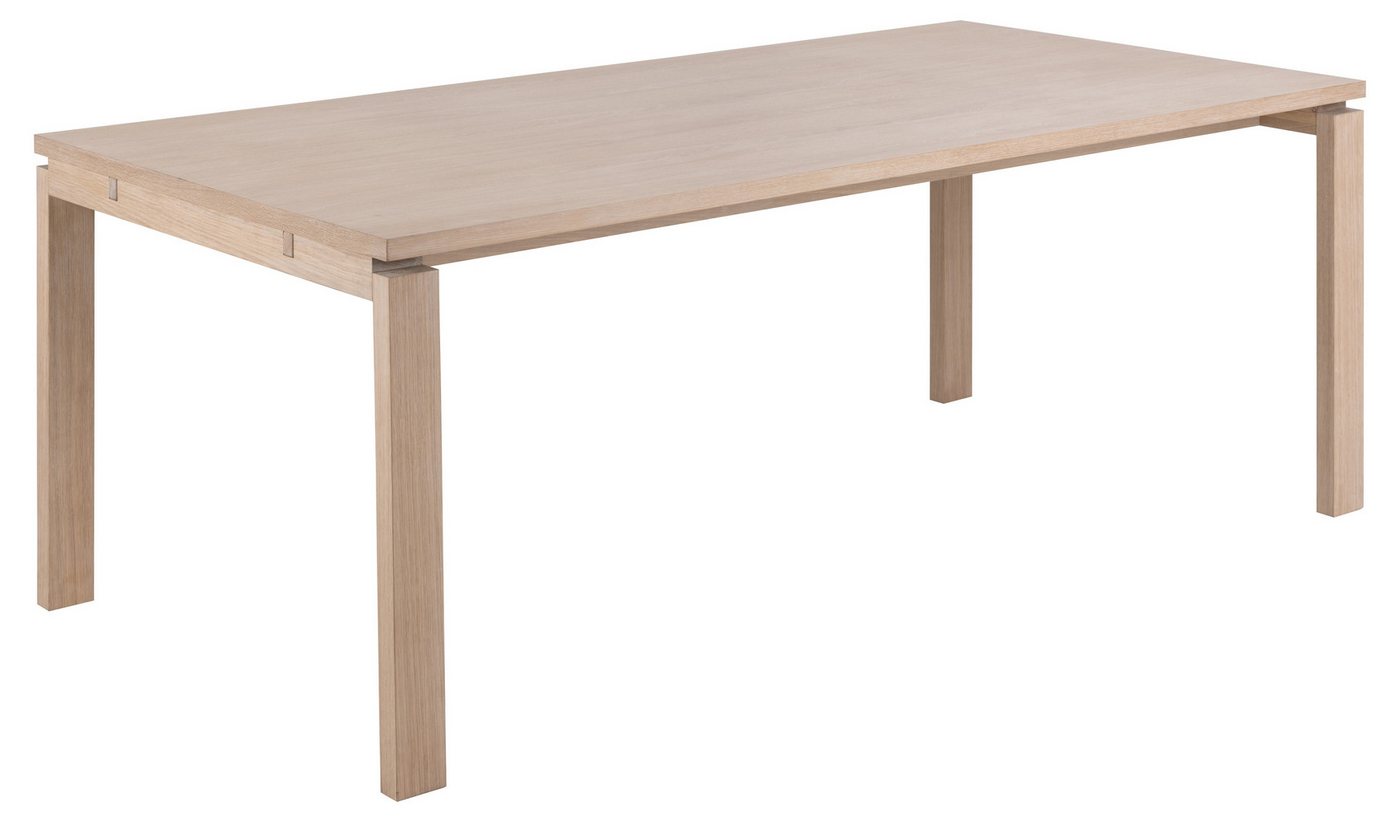 freiraum Esstisch Linley, in Eiche weiss pigmentiert, MDF - 200x75x100cm (BxHxT) von freiraum