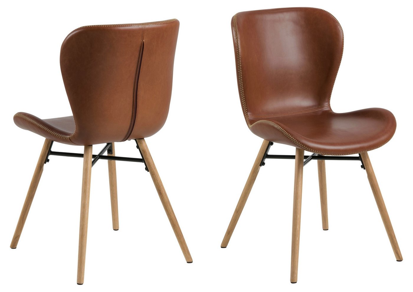 freiraum Esszimmerstuhl Batilda -A1 (2er-Set), (2er-Set) in Braun - 47x82,5x53 (BxHxT) von freiraum