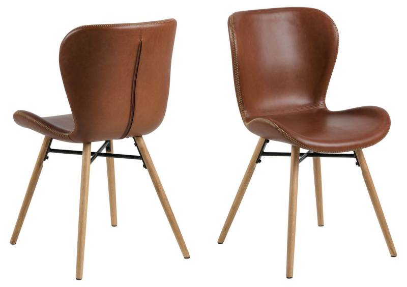 freiraum Esszimmerstuhl Batilda -A1 (2er-Set), (2er-Set) in Braun - 47x82,5x53 (BxHxT) von freiraum
