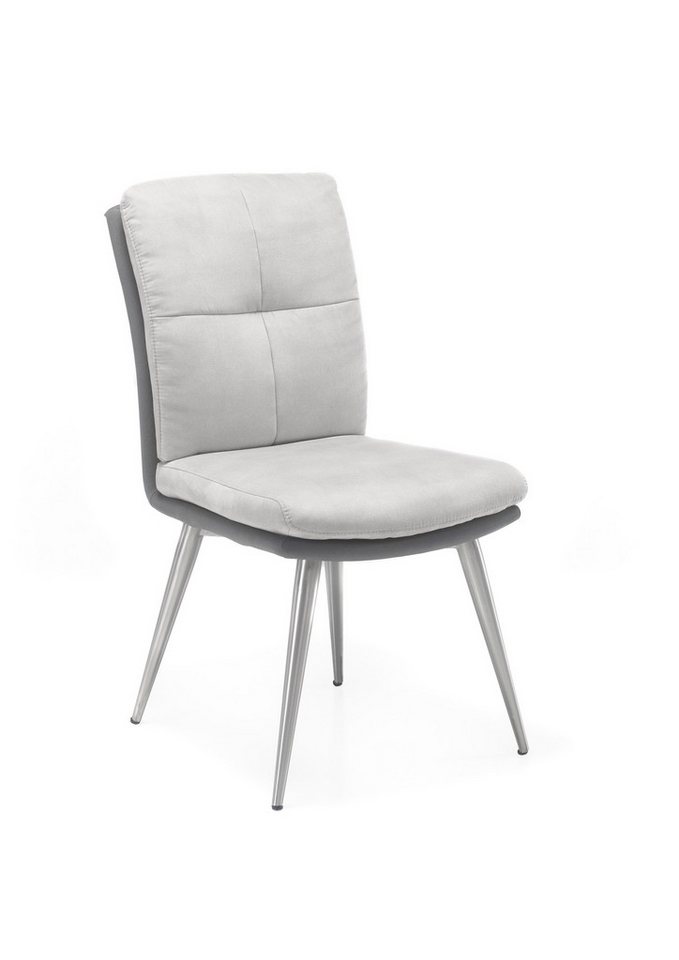 freiraum Esszimmerstuhl Emily (2er Set), (2er Set) in grau/hellgrau - 47x91x62 (BxHxT) von freiraum