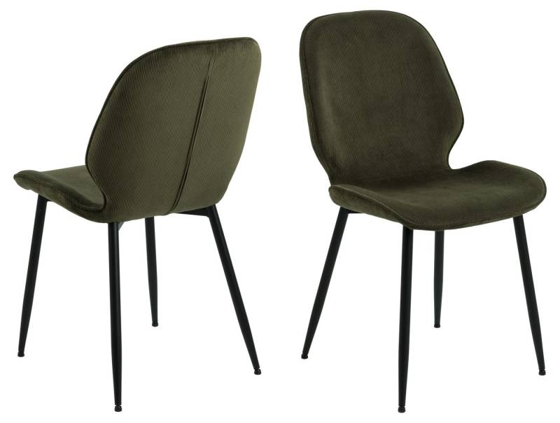 freiraum Esszimmerstuhl Femke (4er-Set), (4er-Set) in olivgrün - 47,5x85x57,5 (BxHxT) von freiraum