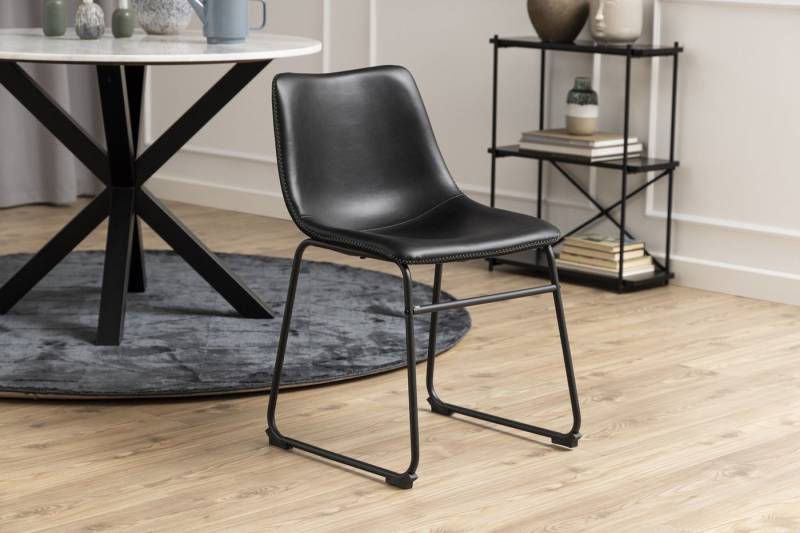 freiraum Esszimmerstuhl I_Oregon (2er-Set), (2er-Set) in schwarz, PU - 48x78,5x56cm (BxHxT) von freiraum