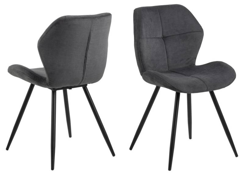 freiraum Esszimmerstuhl Petri (2er-Set), (2er-Set) in anthrazit - 48x82,5x55 (BxHxT) von freiraum
