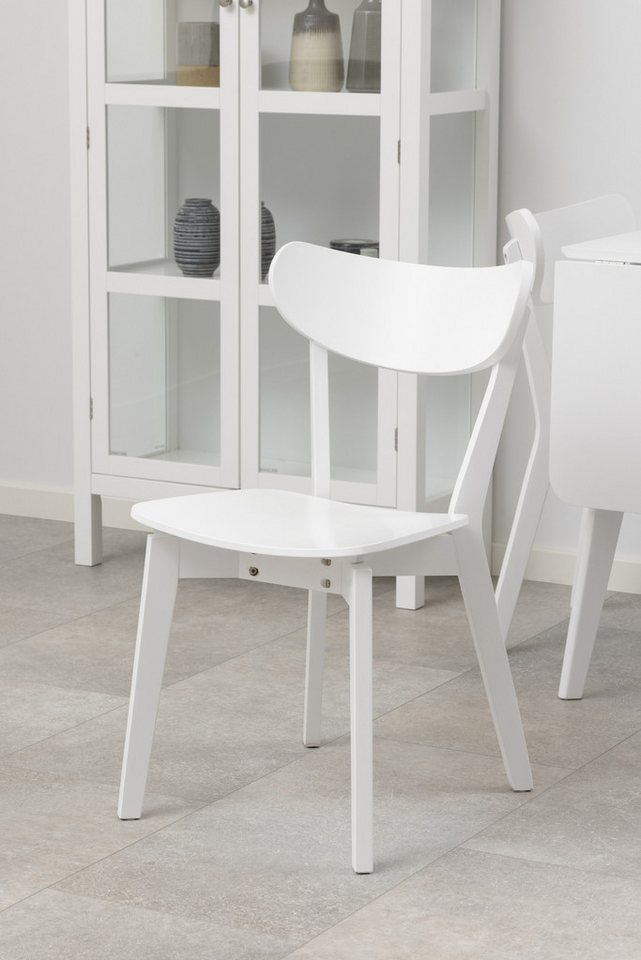 freiraum Esszimmerstuhl Roxby (2er-Set), (2er-Set) in weiss, Holz - 45x79,5x55cm (BxHxT) von freiraum