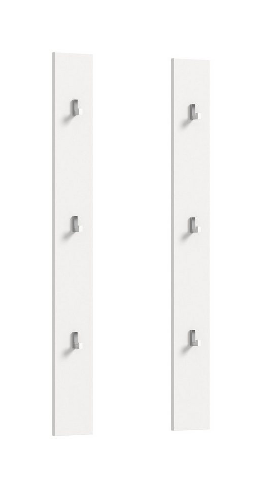 freiraum Garderobenpaneel Projekt X (2er-Set), (2er-Set) in weiß hochglanz - 13x115x3cm (BxHxT) von freiraum