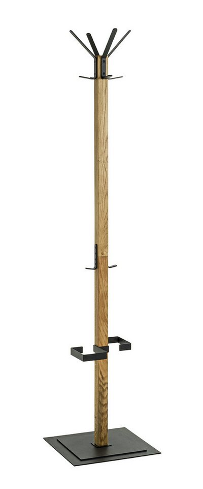 HAKU Garderobenständer in eiche, schwarz - 40x180x40 (BxHxT) von HAKU