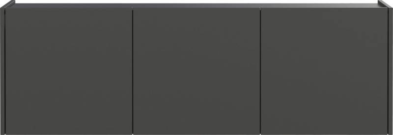 freiraum Hängeschrank PIANA 3 Türen,6 Fächer, Graphit - 138x45x25cm (BxHxT) von freiraum