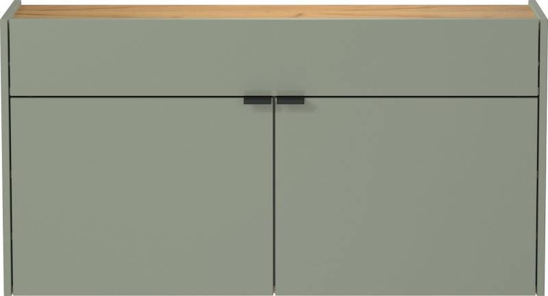 freiraum Hängeschuhschrank GW-AMECA Schuhkommode, Taupegrün/Navarra-Eiche-Dekor - 110x57x22cm (BxHxT) von freiraum