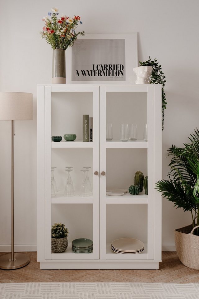Finori Highboard in weiß - 100x150x40cm (BxHxT) von Finori