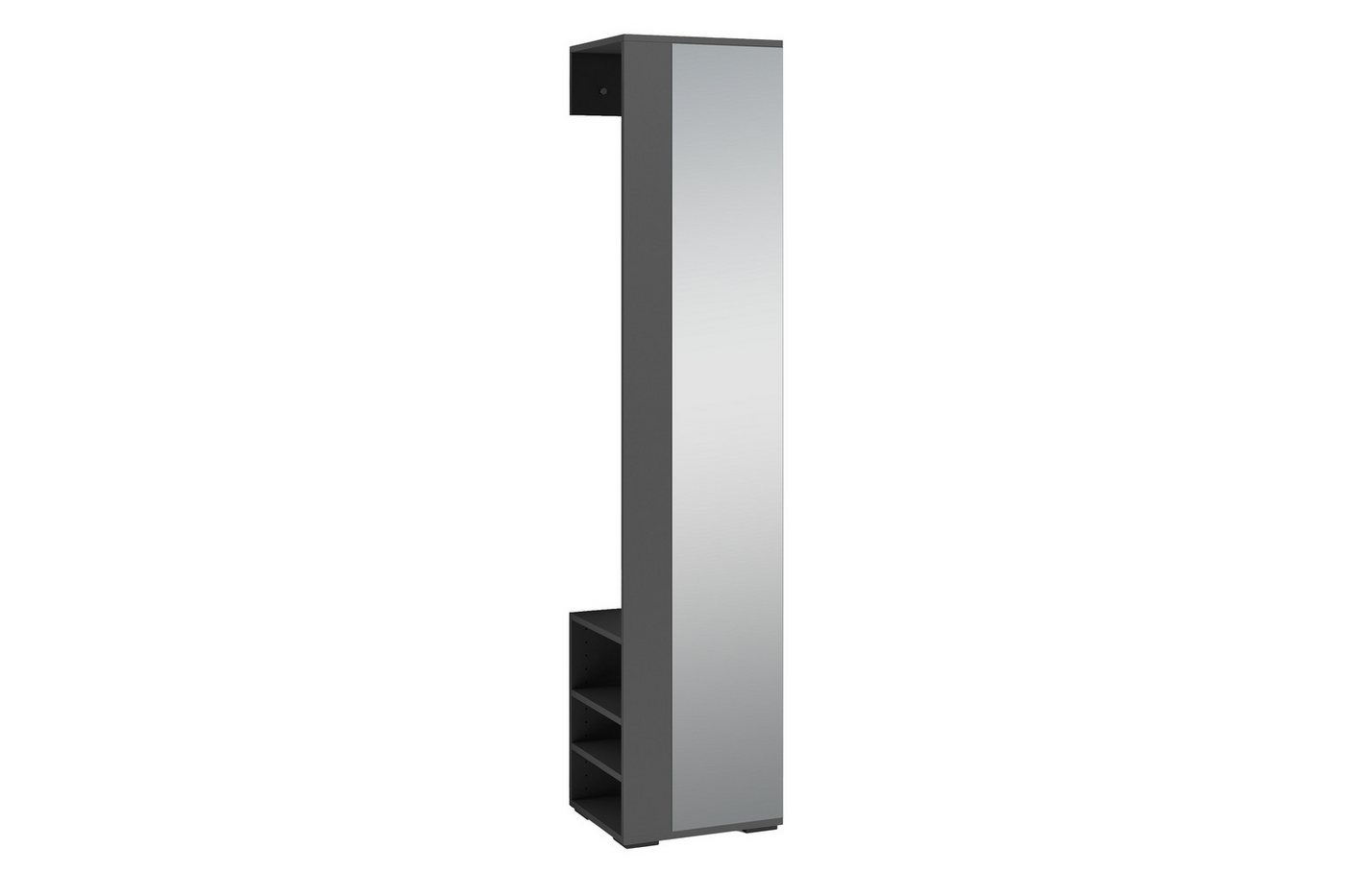 freiraum Hochschrank BEN (B 40, H 184, T 35 cm) in Anthrazit mit Spiegel 40 x 184 x 35 cm (BxHxT) von freiraum
