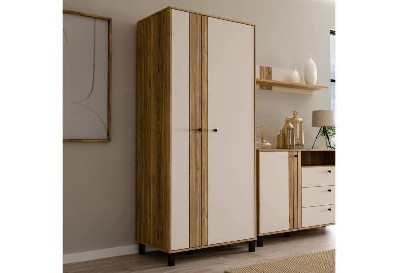 freiraum Kleiderschrank KILLARNEY in Sand / Mauvella Eiche Dekor - 88,1x195,8x52,7cm (BxHxT) von freiraum