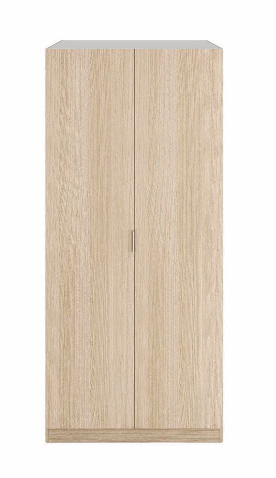 freiraum Kleiderschrank LC-180 2 Türen, Kleiderstange, Ablageboden, Eiche Dekor - 81x180x52 (BxHxT) von freiraum