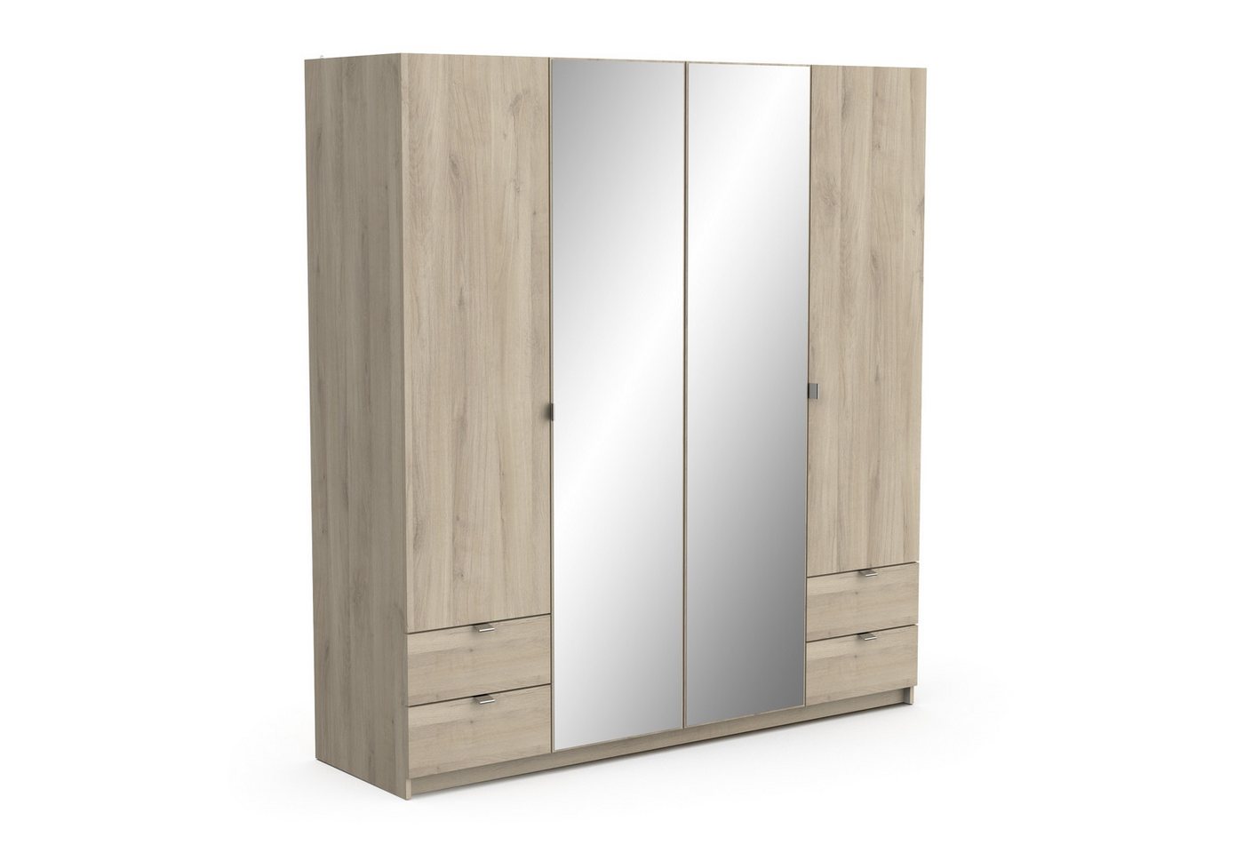 PREISBRECHER Kleiderschrank MELLIE2 in Kronberg Eiche - 178,1x191,5x51,4cm (BxHxT) von PREISBRECHER