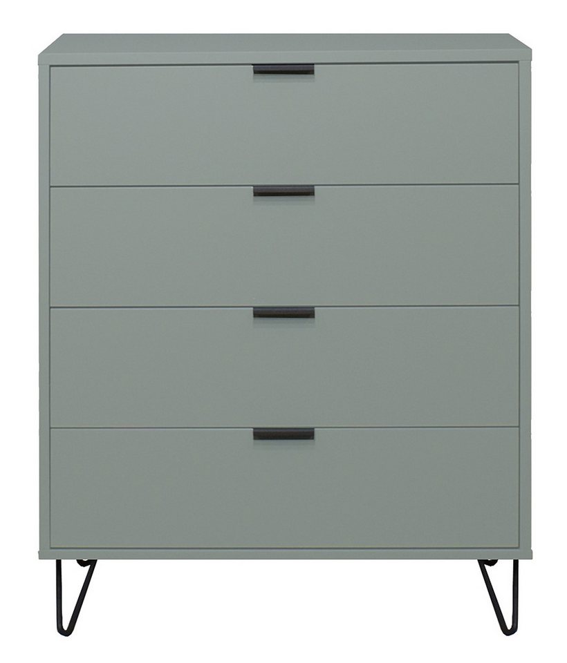 freiraum Kommode Bonnie, in pine green matt lack - 81x100x45cm (BxHxT) von freiraum