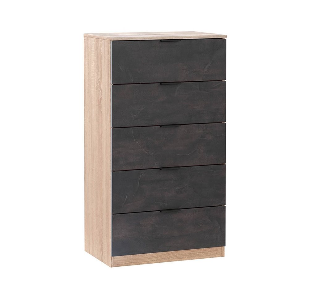 freiraum Kommode Chests of 5 Drawers, in Kanadische-Eiche/Oxid - 60x110x40 (BxHxT) von freiraum