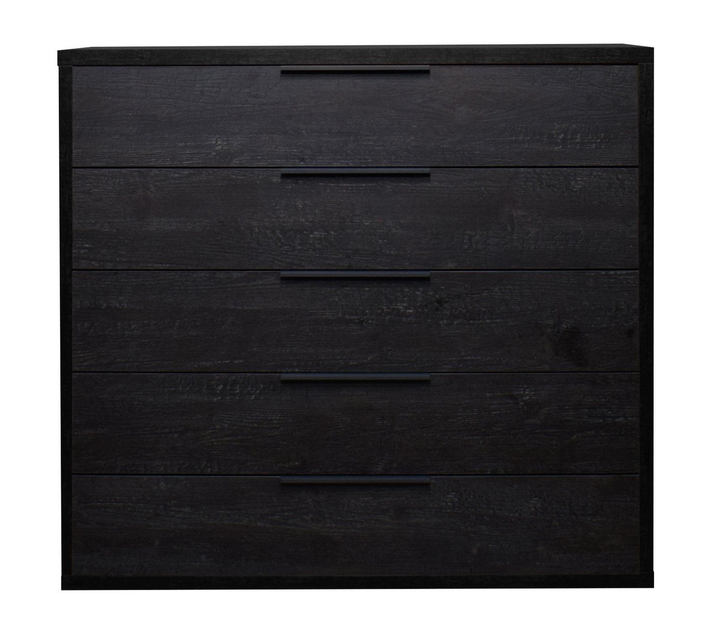 freiraum Kommode Clyde, in flamed wood black - 122x110x45cm (BxHxT) von freiraum