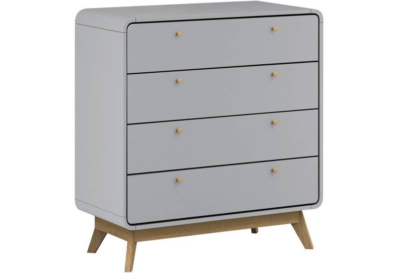 freiraum Kommode Janne, in Grau - 80x88x39cm (BxHxT) von freiraum