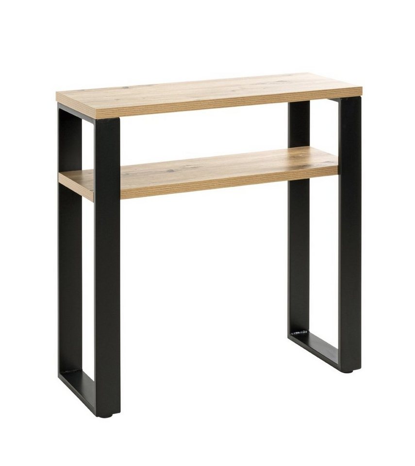 freiraum Konsole 23967, in schwarz-eiche, MDF, Metall - 70x75x28cm (BxHxT) von freiraum