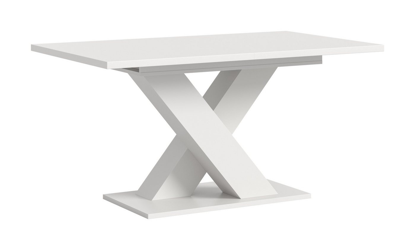 freiraum Kulissen-Esstisch Motion, ausziehbar bis 190cm, in Weiß - 150/190x76x90cm (BxHxT) von freiraum