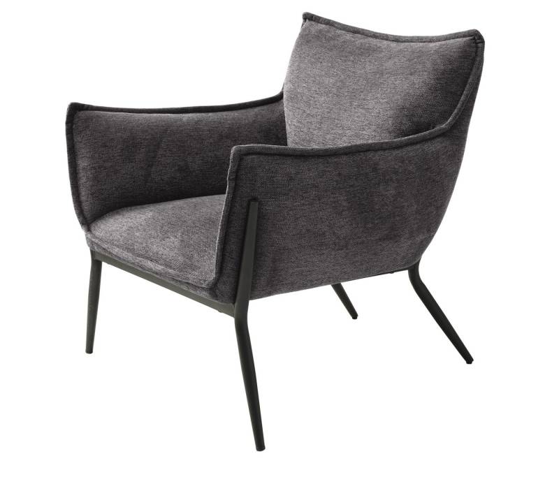 freiraum Loungesessel Calgary, Stoff mit Melange-Effekt in dunkelgrau - 83x82x79 (BxHxT) von freiraum