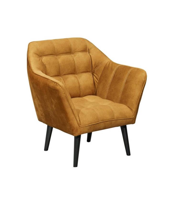 freiraum Loungesessel MAX Sessel, Nosag-Federung, wasserabweisender Bezug amber - 84x87x70 (BxHxT) von freiraum