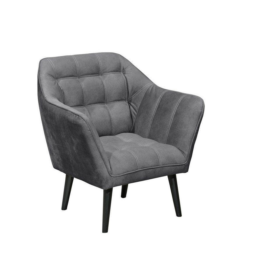 freiraum Loungesessel MAX Sessel, Nosag-Federung, wasserabweisender Bezug anthrazit - 84x87x70 (BxHxT) von freiraum