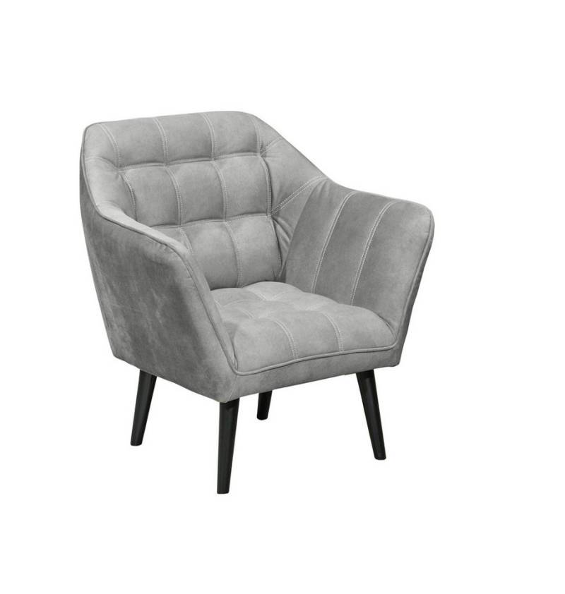 freiraum Loungesessel MAX Sessel, Nosag-Federung, wasserabweisender Bezug grey - 84x87x70 (BxHxT) von freiraum
