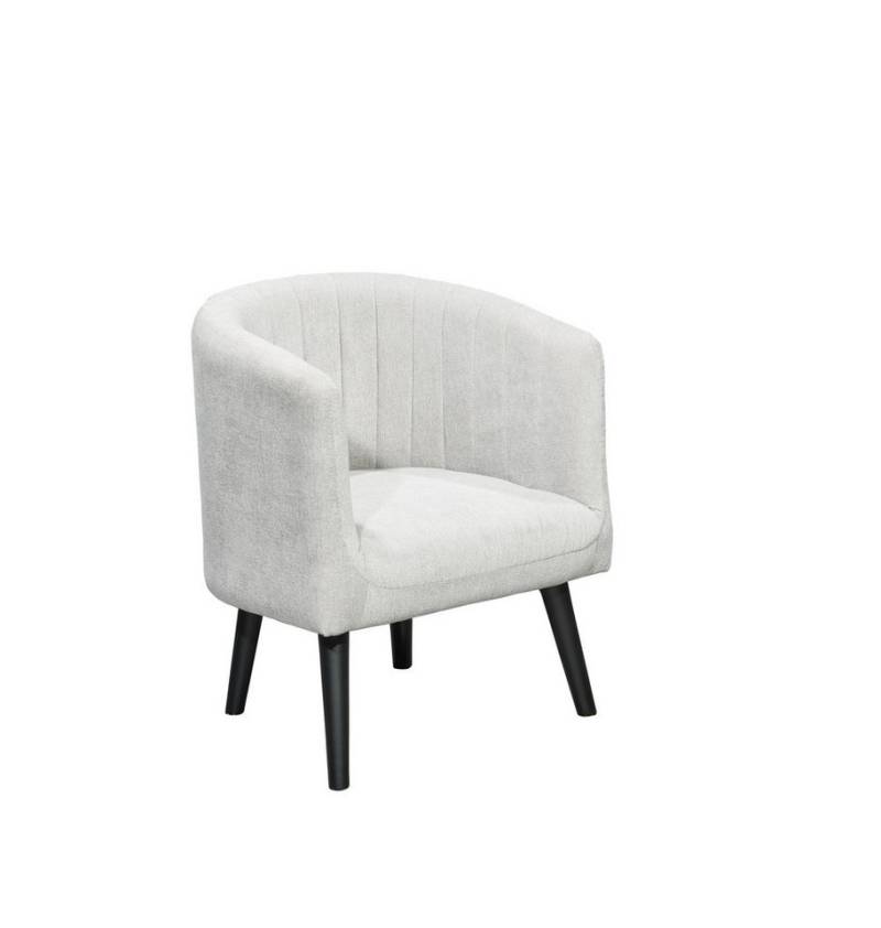 freiraum Loungesessel PAUL Sessel, Nosag-Federung, Massivholzfüße, Bezug silber - 61x82x58 (BxHxT) von freiraum