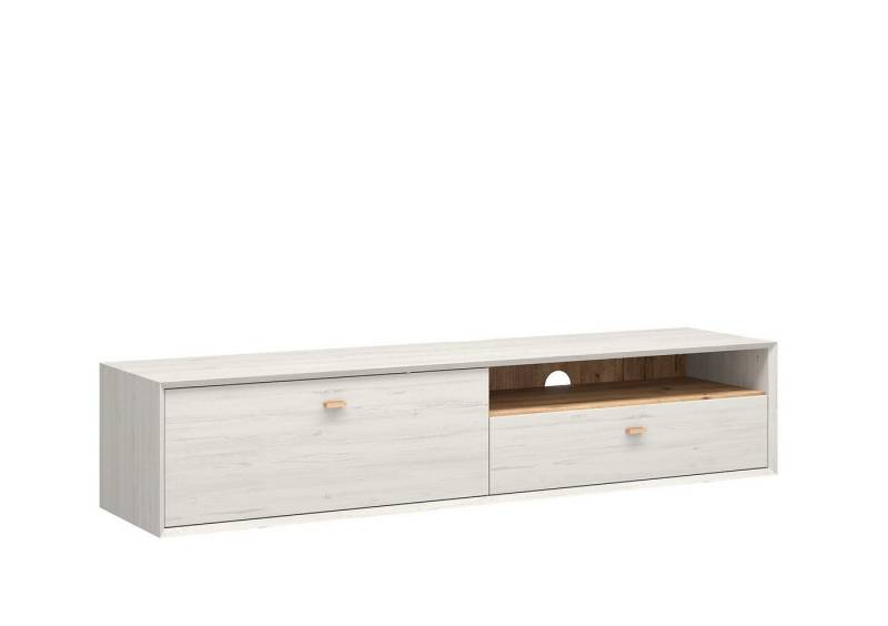 freiraum Lowboard Calvi, 2 Schübe, Pinie-Weiß / Navarra Eiche Dekor - 187x38x45cm (BxHxT) von freiraum