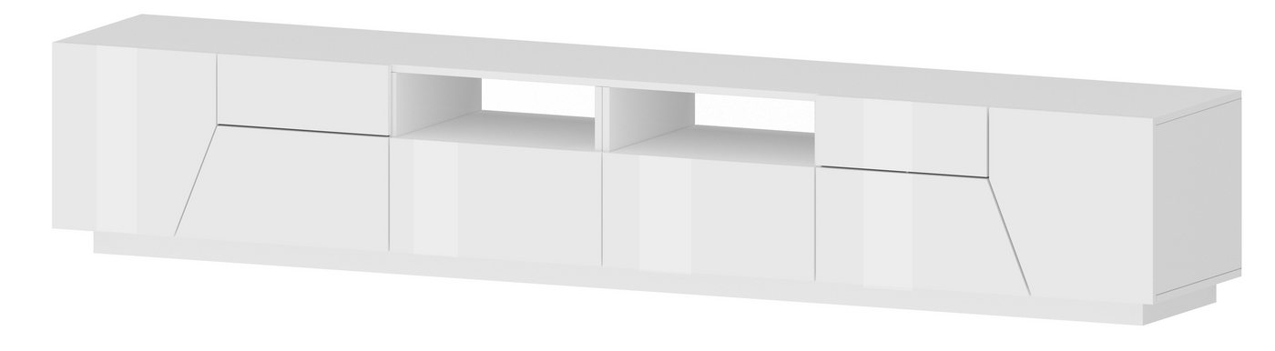 freiraum Lowboard Ragusa, in weiß hochglanz, Holzwerkstoff - 260x46x43cm (BxHxT) von freiraum