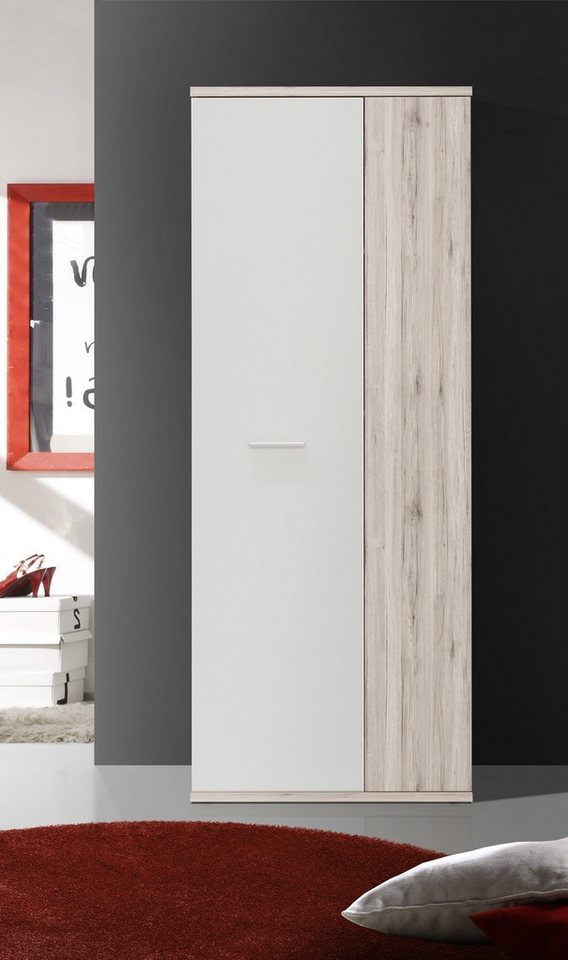 freiraum Mehrzweckschrank NET106 Inneneinteilung, Sandeiche Dekor / Weiss - 68,9x179,1x34,8cm (BxHxT) von freiraum
