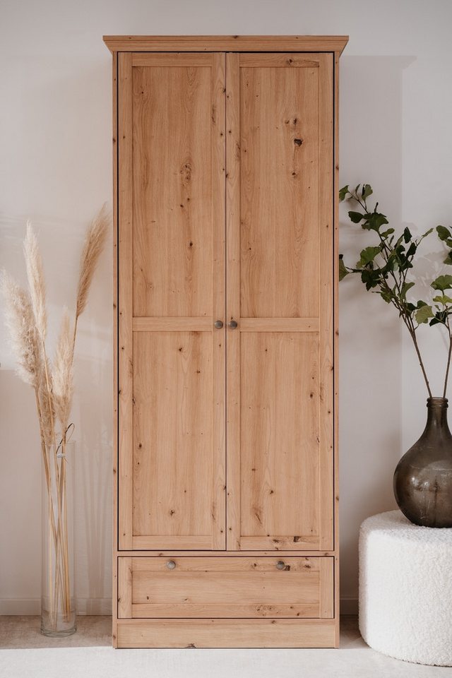 freiraum Mehrzweckschrank Timber 2 Türen, 1 Schub, 5 Böden, Artisan Eiche Dekor - 80x200x39cm (BxHxT) von freiraum