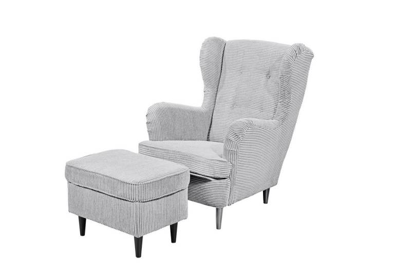 freiraum Ohrensessel OSKAR (Sessel und Hocker), (Sessel und Hocker) in dove - 78x102x98 (BxHxT) von freiraum