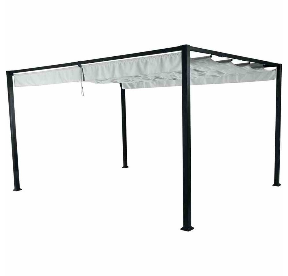 Gartentrends Pavillon Sky, in anthrazit, Aluminium, Stahl, Polyester - 400x223x300cm (BxHxT) von Gartentrends