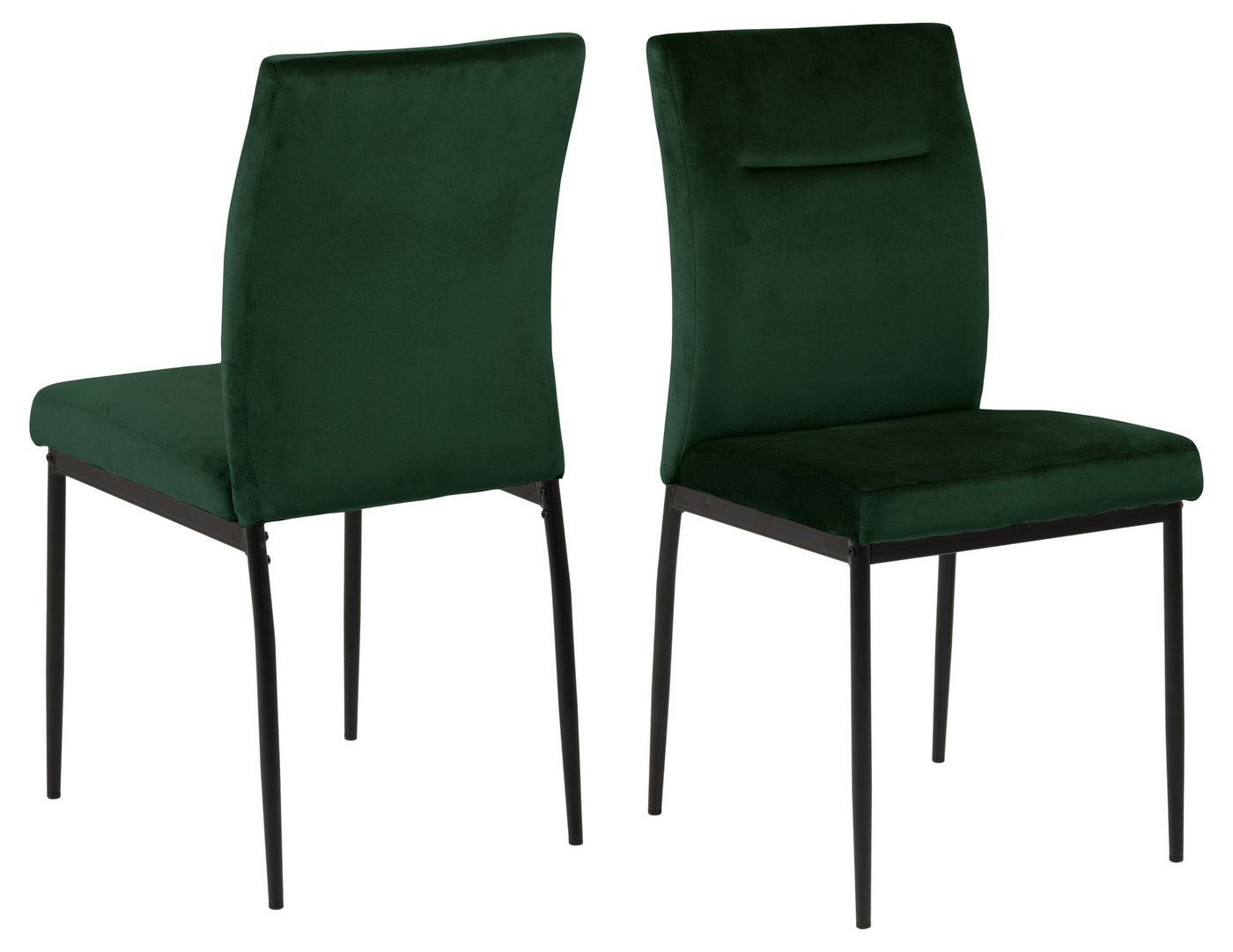 freiraum Polsterstuhl Demi (2er-Set), (2er-Set) in dunkelgrün - 45x90,5x55 (BxHxT) von freiraum