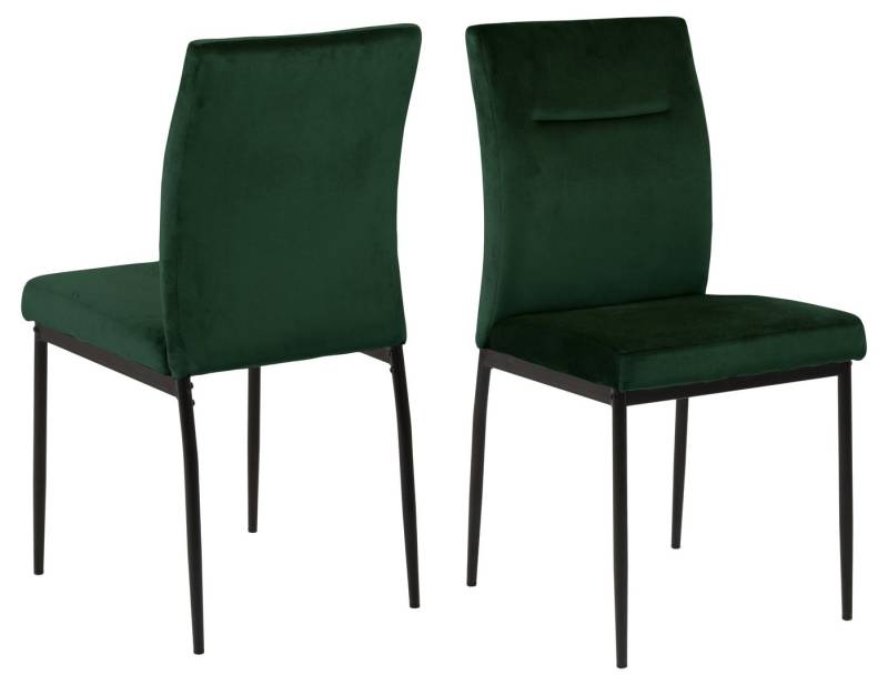 freiraum Polsterstuhl Demi (2er-Set), (2er-Set) in dunkelgrün - 45x90,5x55 (BxHxT) von freiraum