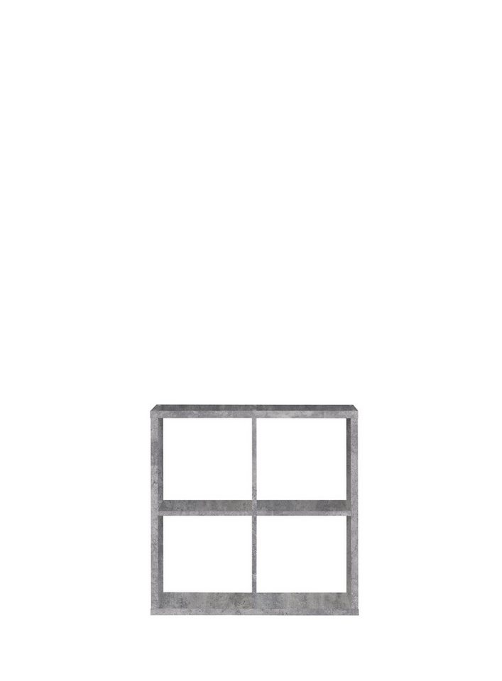 freiraum Raumteilerregal MAURO, 4 Fächer, in Betonoptik Lichtgrau - 72,7x72,8x32,9cm (BxHxT) von freiraum