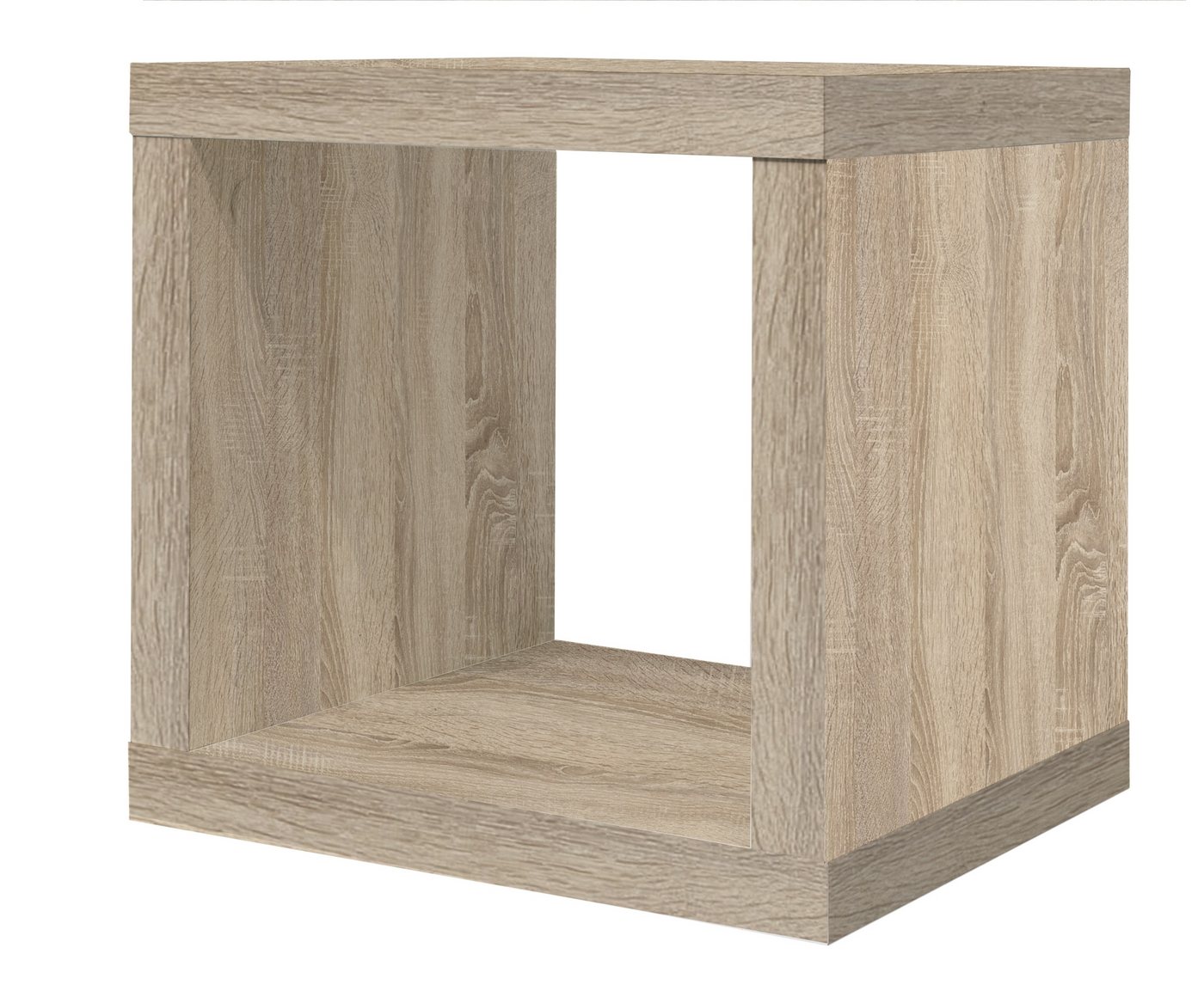 freiraum Regalwürfel Mix, in eiche sägerau, Holzwerkstoff - 26x26x22cm (BxHxT) von freiraum