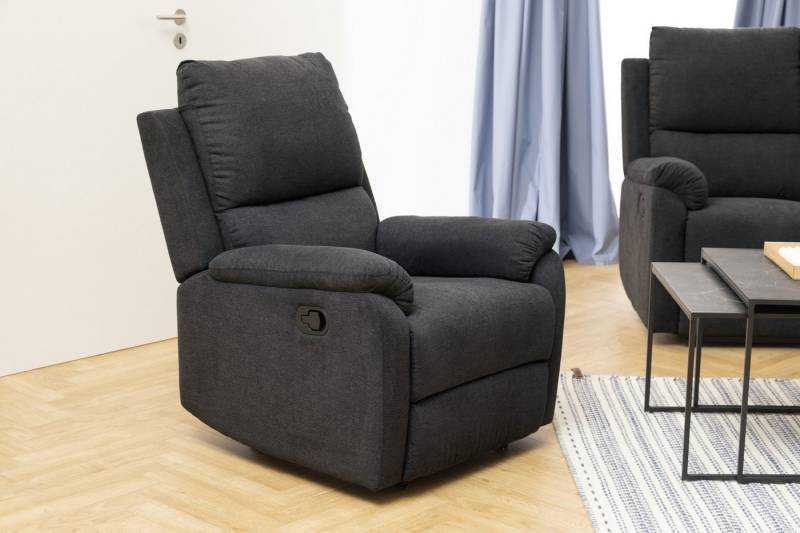 freiraum Relaxsessel Sabia, in Grau, Stoff, Stahl - 80x101x90cm (BxHxT) von freiraum