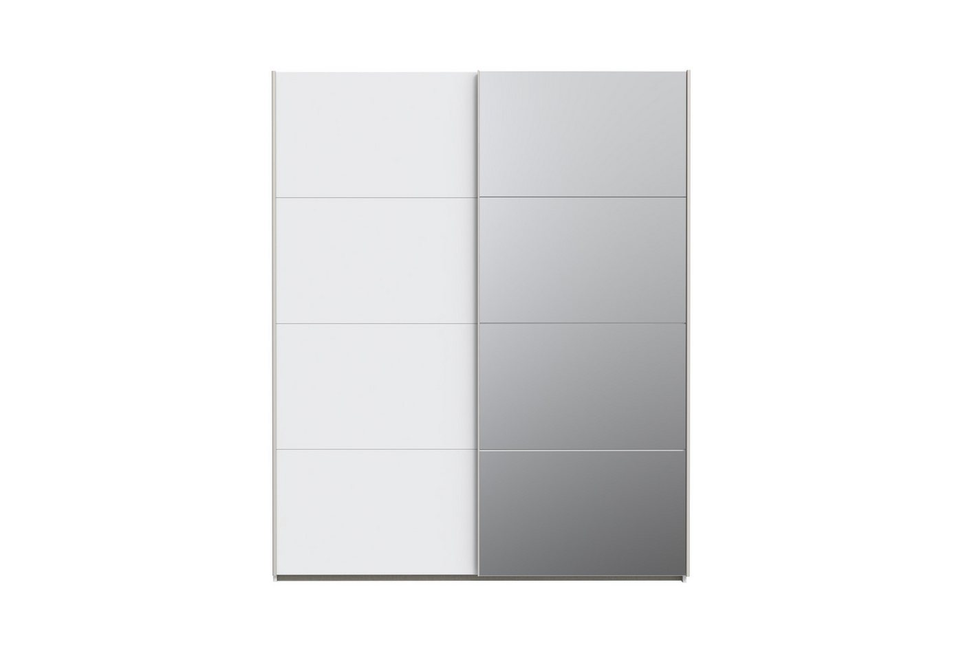 freiraum Schiebetürenschrank SCHACH&MATT 2 in weiss / Spiegel - 170,3x210,5x61,2cm (BxHxT) von freiraum