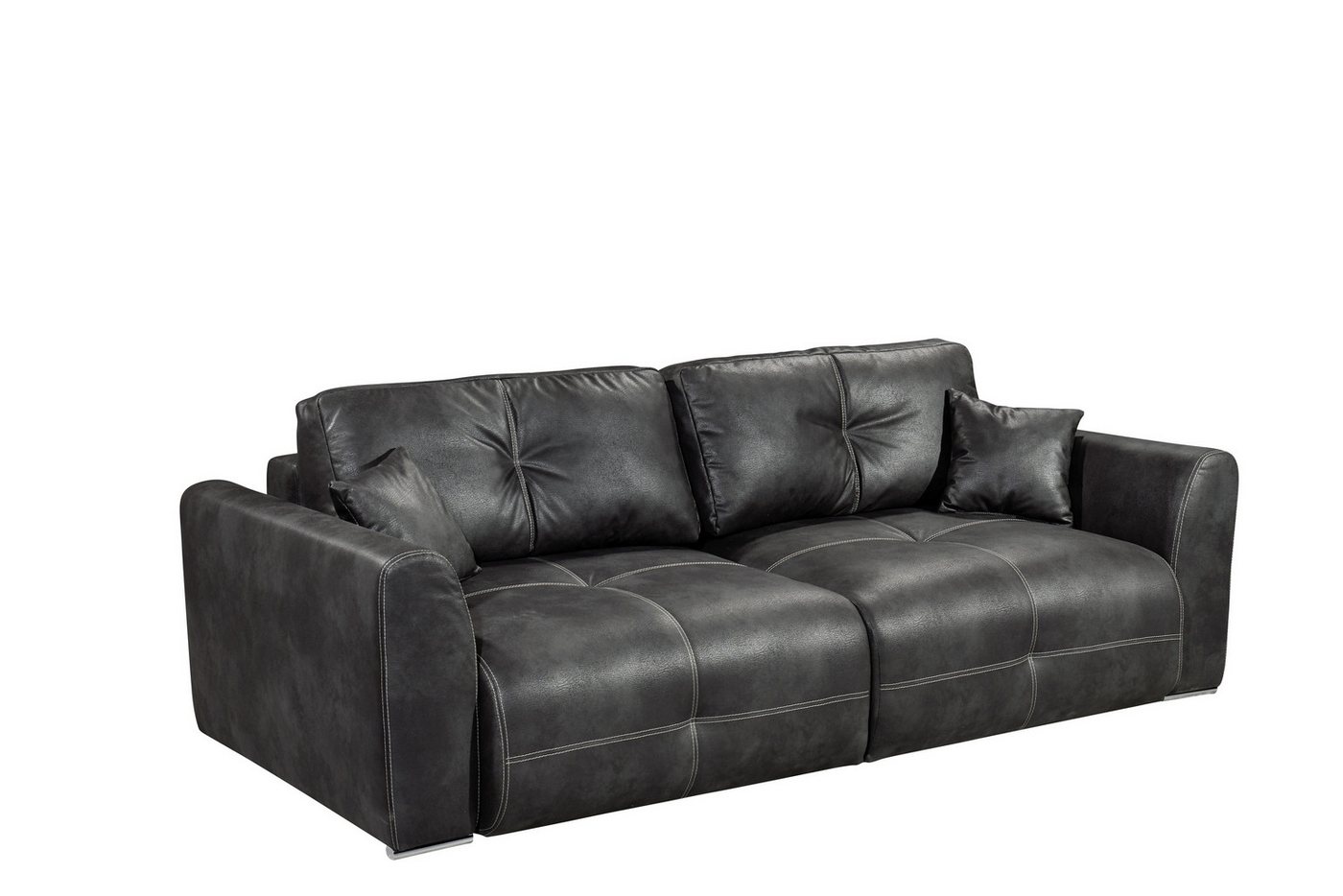 freiraum Schlafsofa DOLAN Lux.3DL, Liegefläche 160x197cm, anthrazit - 245x85x155 (BxHxT) von freiraum