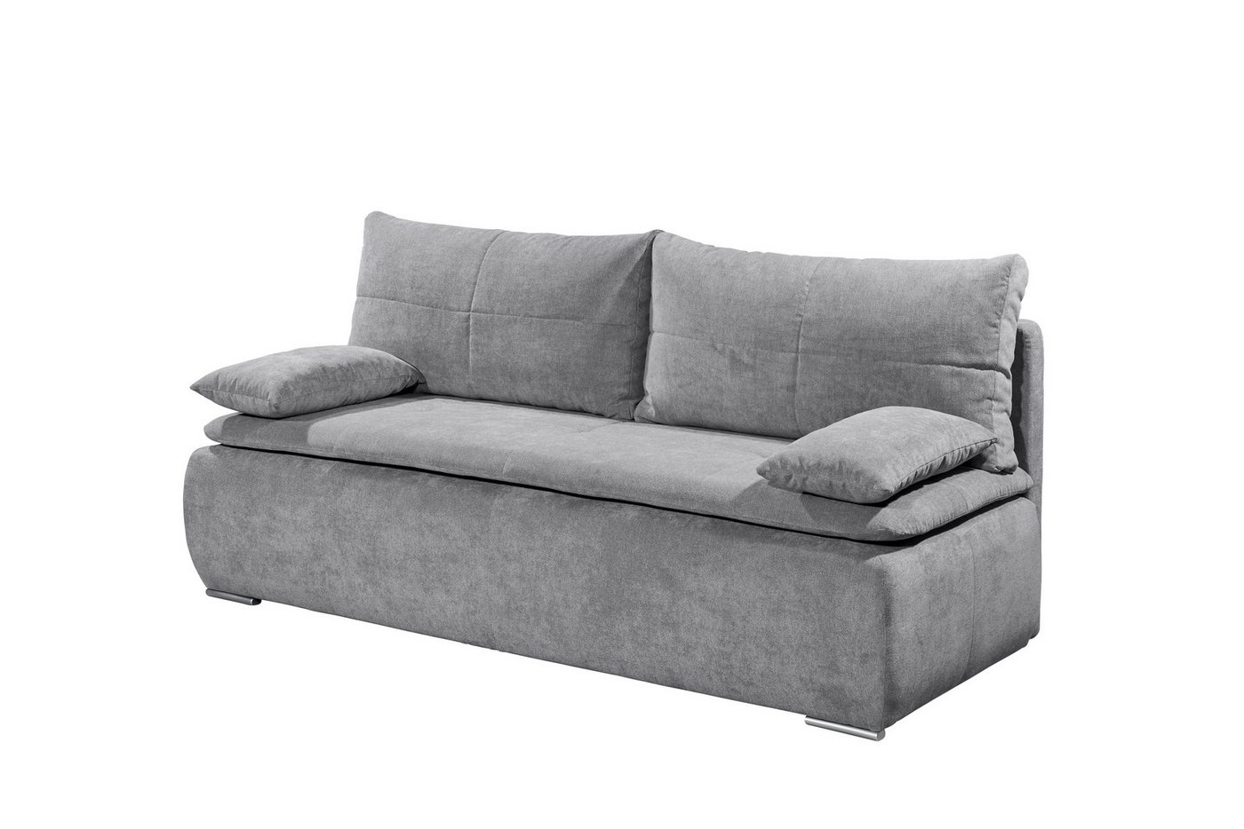 freiraum Schlafsofa JANA 3DL, Liegefläche 208x160cm, dark grey - 208x102x95 (BxHxT) von freiraum