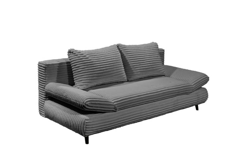freiraum Schlafsofa SUNNY 2 Lux.3DL Schlafs., Liegefläche 140x210cm, in Cord anthrazit - 212x76x101 (BxHxT) von freiraum