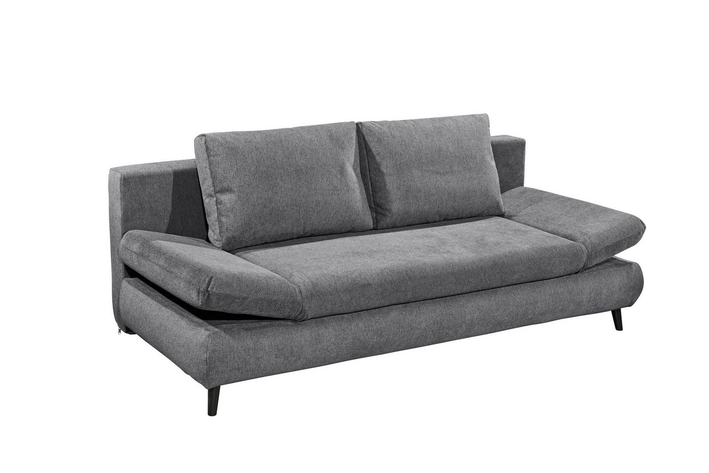 freiraum Schlafsofa SUNNY Lux.3DL Schlafsofa, Liegefläche 140x210cm, in anthrazit - 212x76x101 (BxHxT) von freiraum