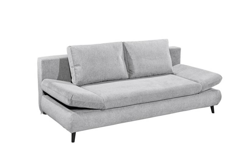freiraum Schlafsofa SUNNY Lux.3DL Schlafsofa, Liegefläche 140x210cm, in light grey - 212x76x101 (BxHxT) von freiraum