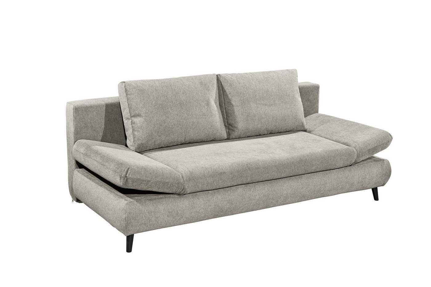 freiraum Schlafsofa SUNNY Lux.3DL Schlafsofa, Liegefläche 140x210cm, in stone - 212x76x101 (BxHxT) von freiraum